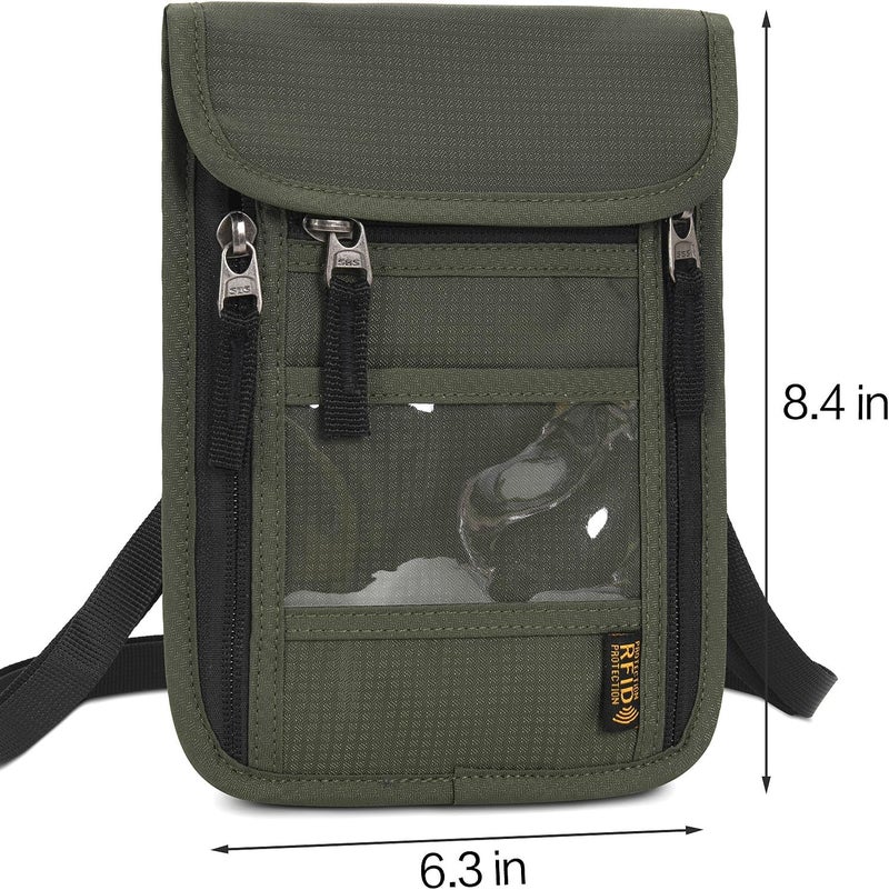 Arouselove Neck Wallet Lightweight RFID Blocking Waterproof Travel Pouch for Women Men - Image 4